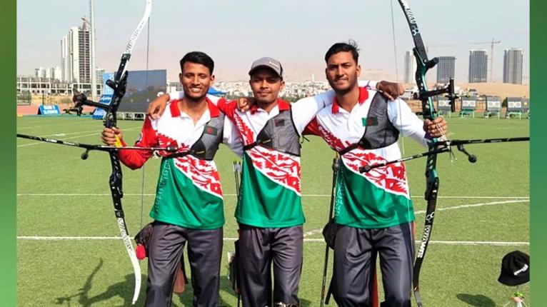 কাজাখস্তানকে হারিয়ে বাংলাদেশ রিকার্ভ পুরুষ দলের স্বর্ণ জয়