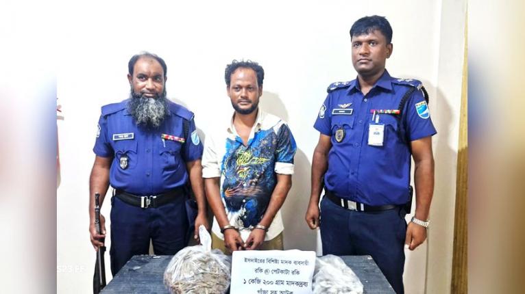 ফতুল্লায় ১ কেজি ২০০ গ্রাম গাঁজাসহ শীর্ষ মাদক ব্যবসায়ী ‘পেটকাটা রকি’ গ্রেফতার